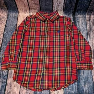 Wrangler Red Plaid Long Sleeve Shirt